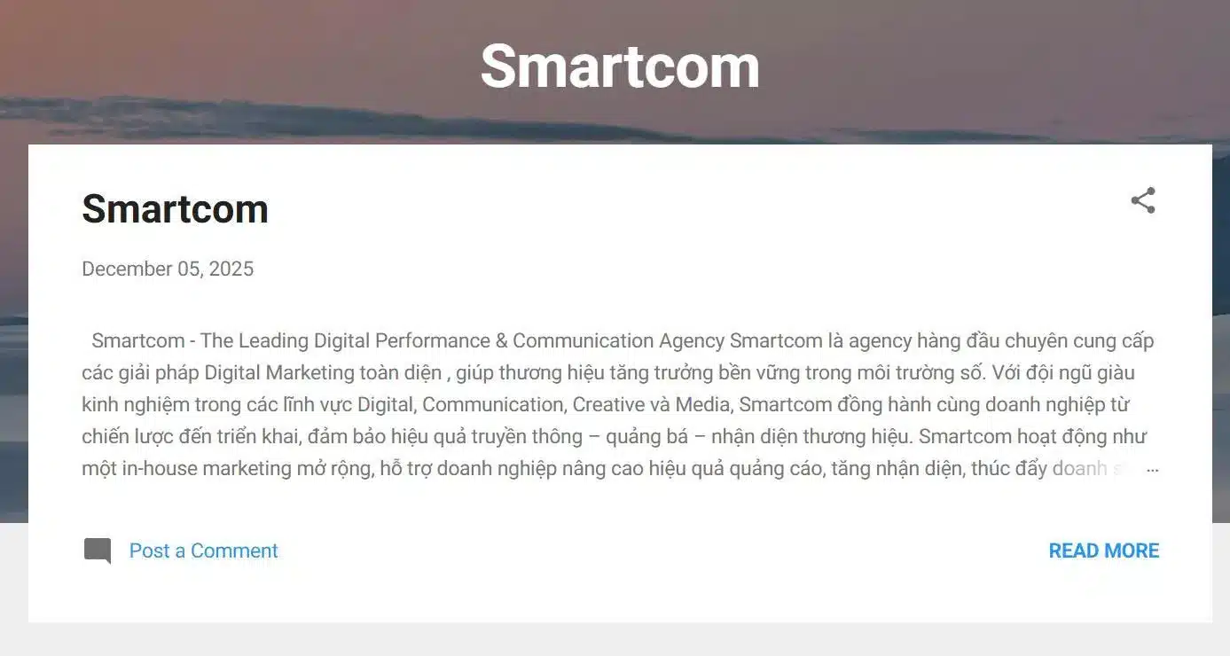 Smartcom – Tổng quan hệ sinh thái kênh social của Smartcom 6 blogpost smartcom